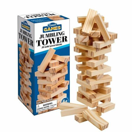PLAYMAKER TOYS JUMBLING TOWER WOOD 39PC 11111